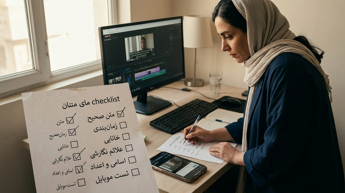 زیرنویس خودکار ویدیو برای آپارات — چک‌لیست کاربردی